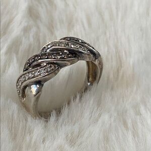 Chocolate & White Diamond Band